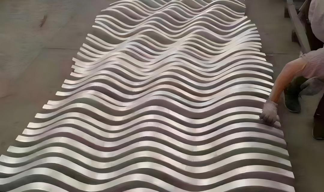 Curved Aluminum Square Tube Modeling Design and Space Aesthetics Creation